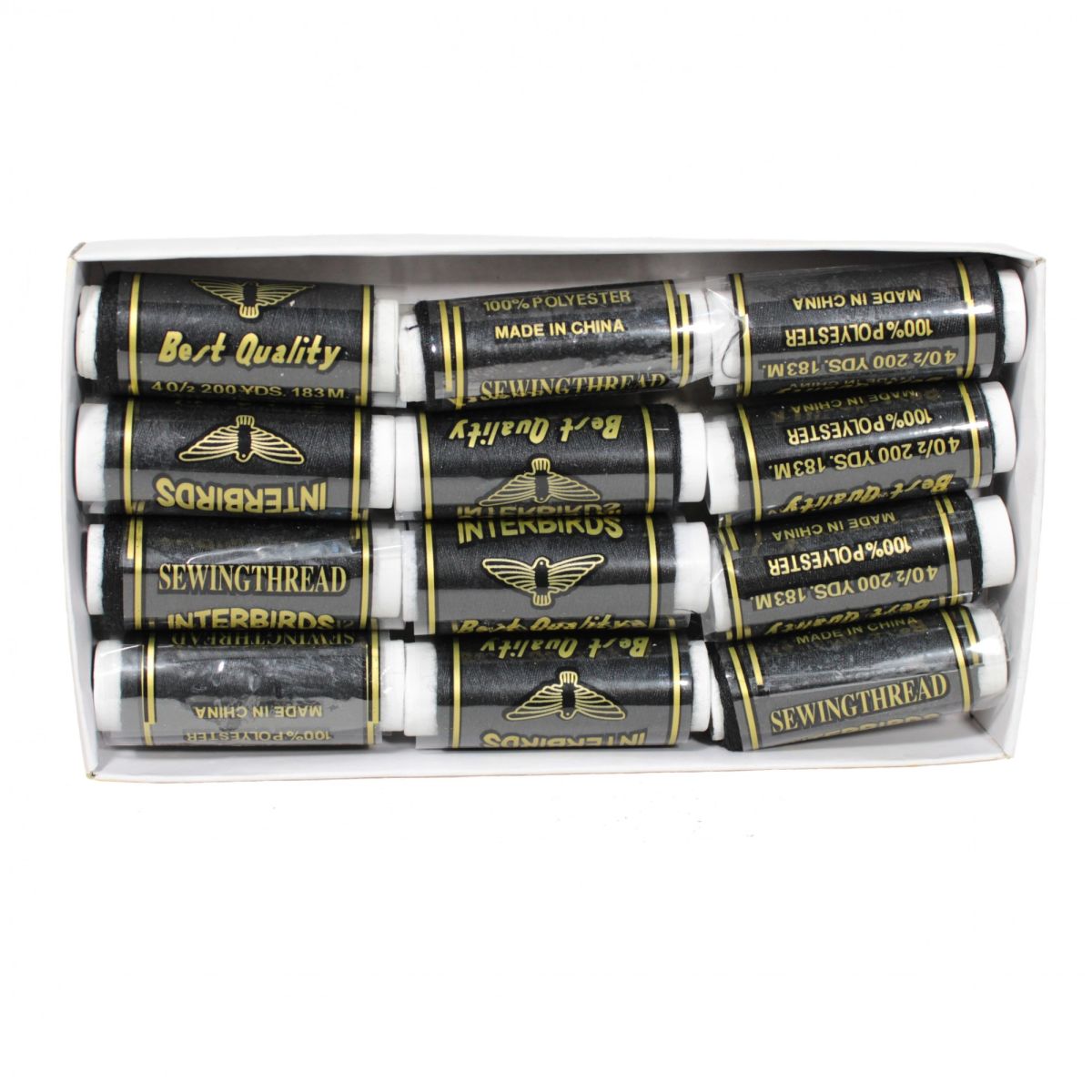 Ata textila Engros, set 12 papiote, groasa, neagra