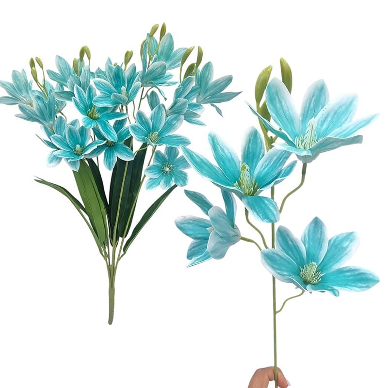 Buchet floare siliconata Magnolie, engros 5 fire 60 cm inaltime