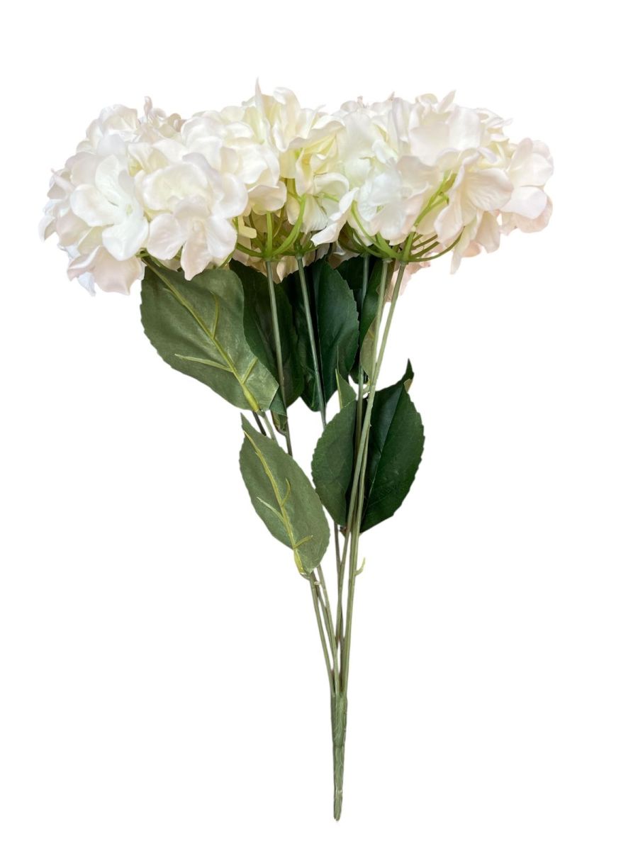 Buchete hortensie mare artificiala 7 fire, Flori artificiale En-Gros, 50 cm
