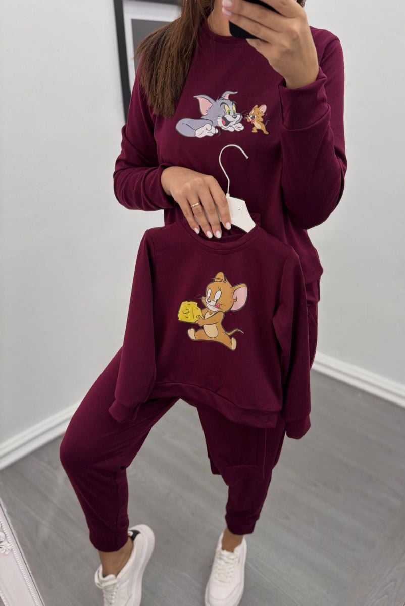 Set compleuri mama-copil Engros, 2 piese, cu model imprimat