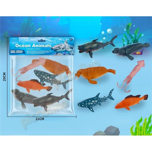 Set 6 figurine animale marine 744 Engros