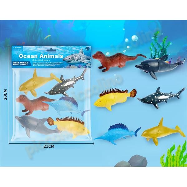 Set 6 figurine animale marine 745 Engros