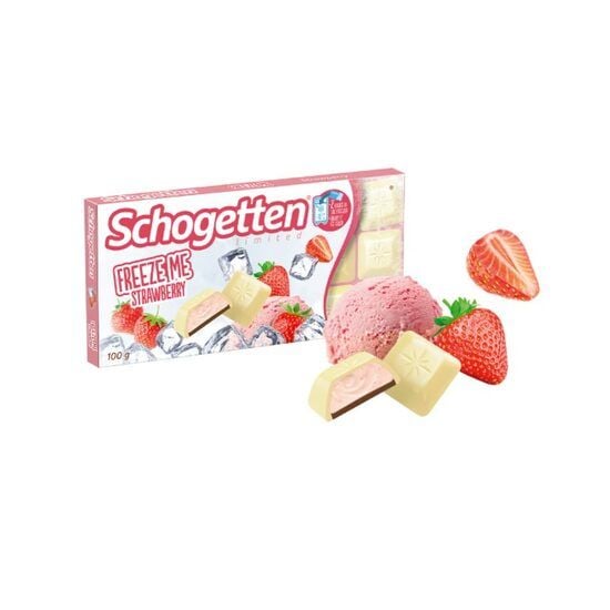 Tableta de Ciocolată Schogetten Freeze Me, căpșuni, 100g Engros