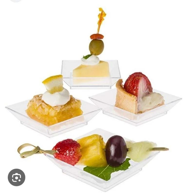 CUPE APERITIV SQUARE PLATE 60X60X15 mm (24 buc/set)