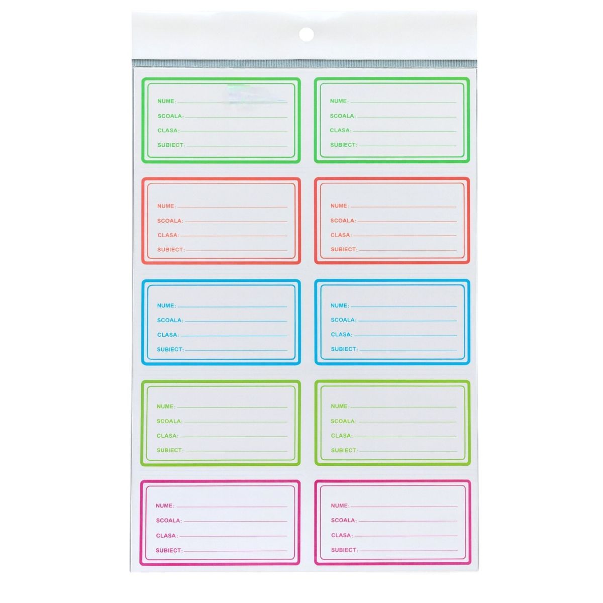 Etichete Scolare 26x18cm, 10 Coli/set pentru Fete si Baieti Diferite Modele Engros
