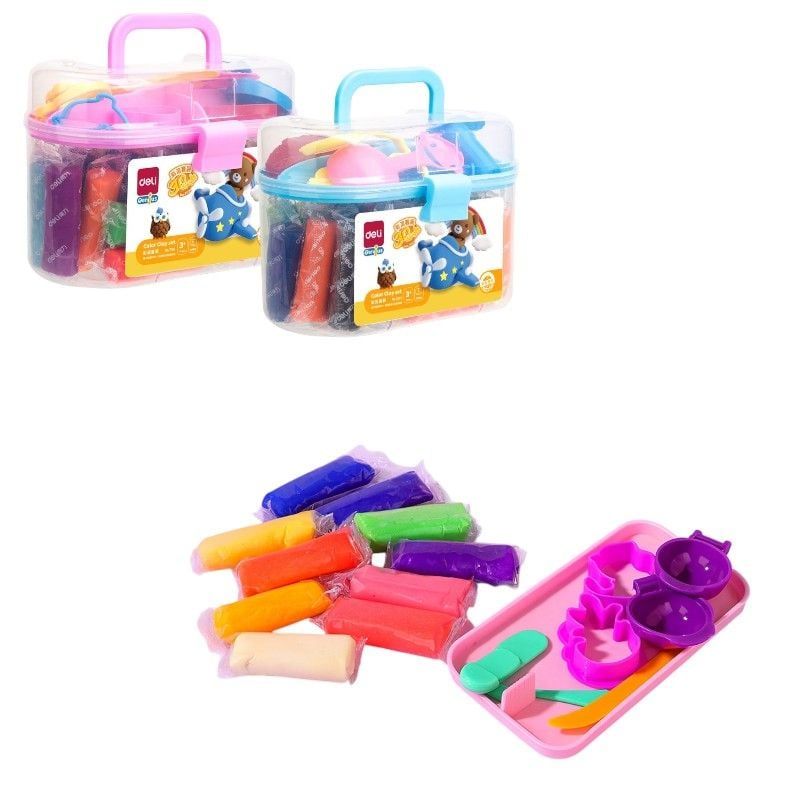 Plastilină Colorata 24 Culori în Geanta, cu Accesorii de Modelat, Diferite Culori Engros