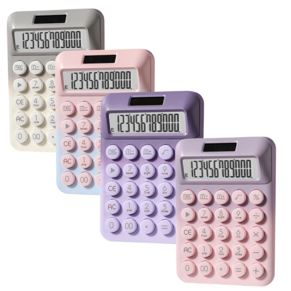 Calculator Electronic 16x11cm, cu Tastatură Mecanică Rotundă, Diferite Culori Pastel Engros