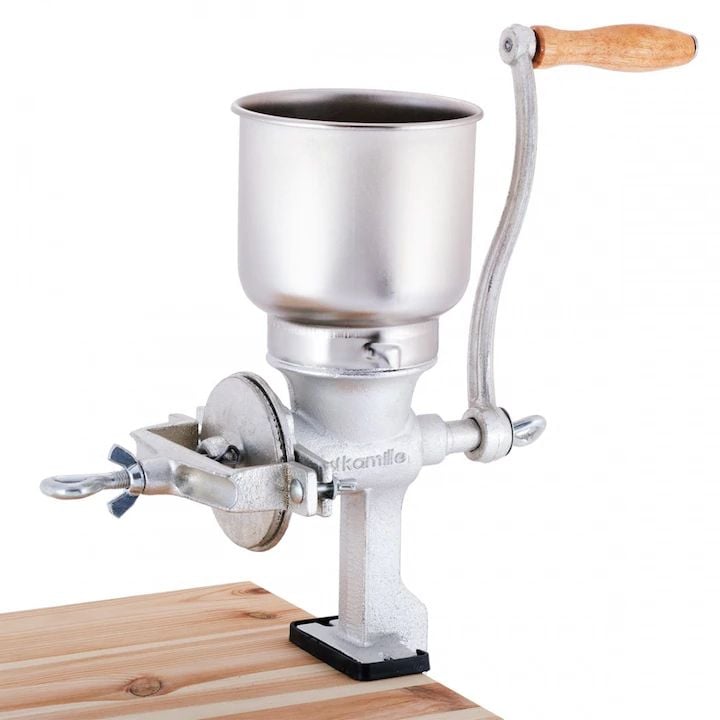 Mașină de Tocat Kamille Engros – Oțel, 15 x 45 cm, Design Robust, Argintiu