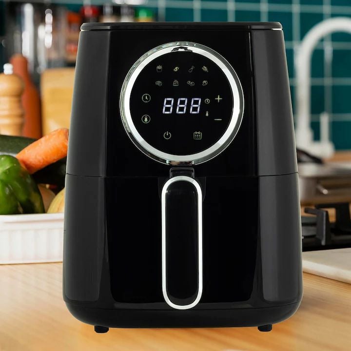 Friteuză Air Fryer Kamille Engros KM-6820 – 3.5L, 1400W, Panou LED, Negru