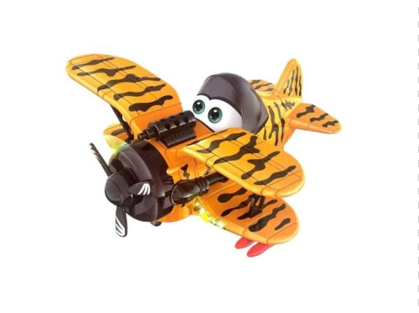 Avion cu Lumina Intermitenta si Elice Rotativa, cu Baterii si Stickere pentru Decora Engros, 17 cm
