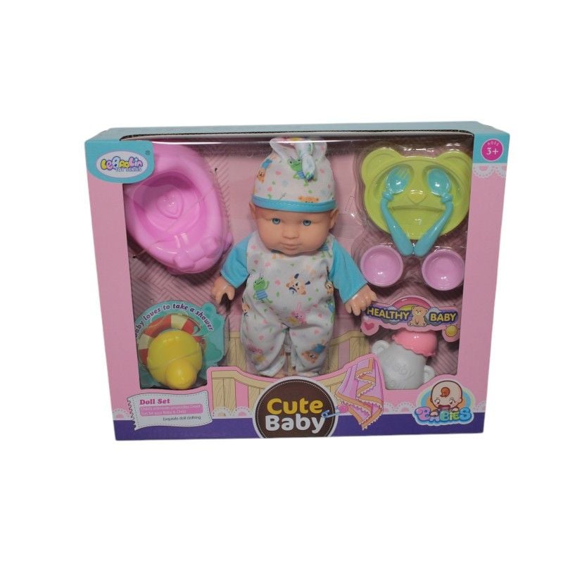 Bebelus de jucarie Engros cu accesorii, in cutie, 30x24x8cm, L-8069A