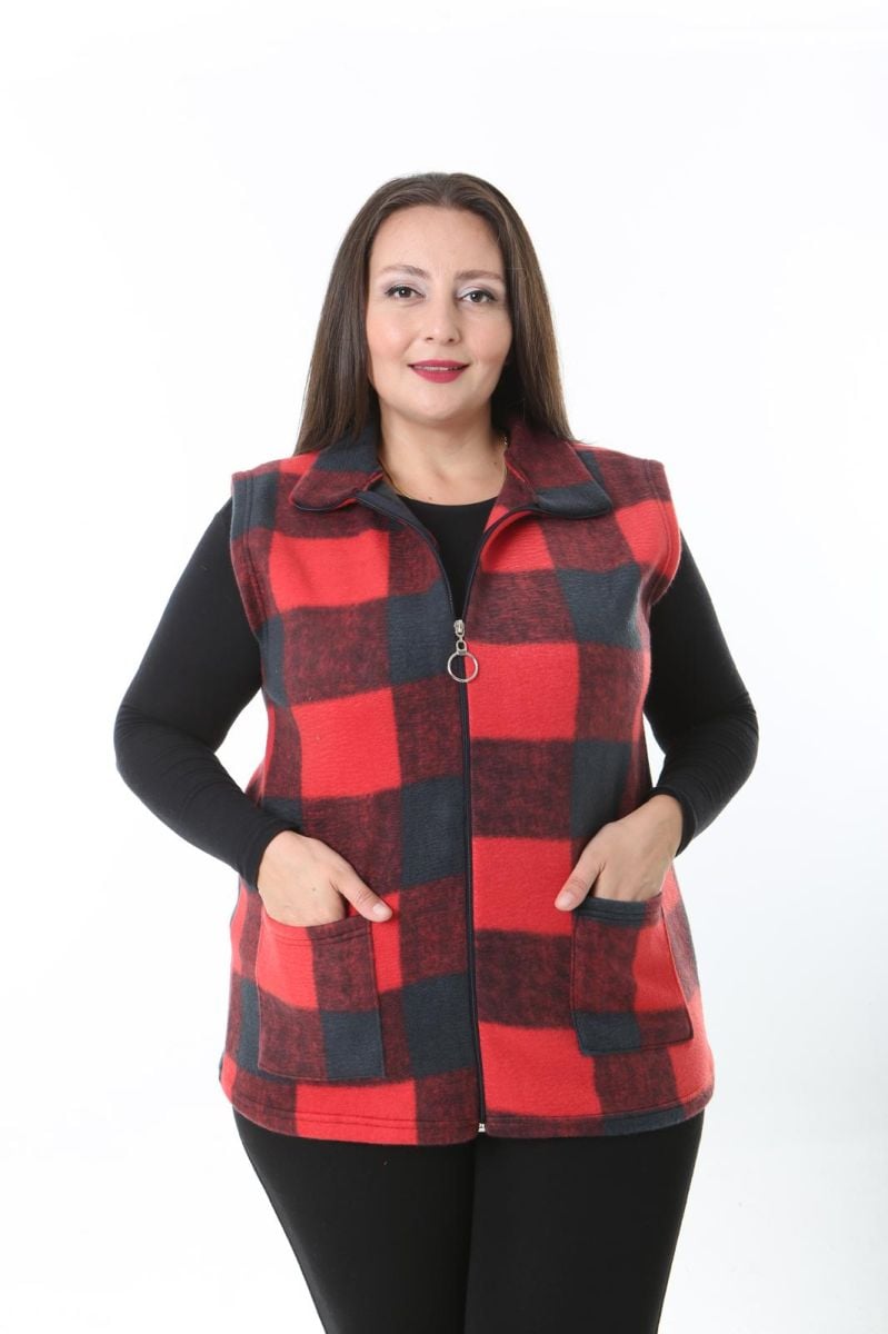 Vestă damă polar Engros, din fleece, cu fermoar și buzunare