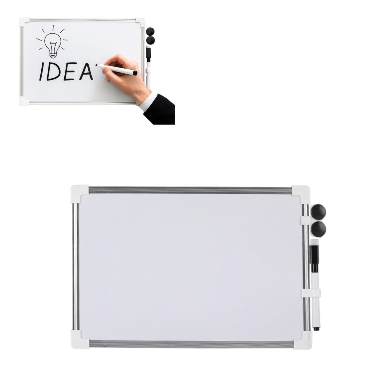 Tăbliță de Scris 20x30cm, cu Marker și Magneți, Ramă din Aluminiu Engros