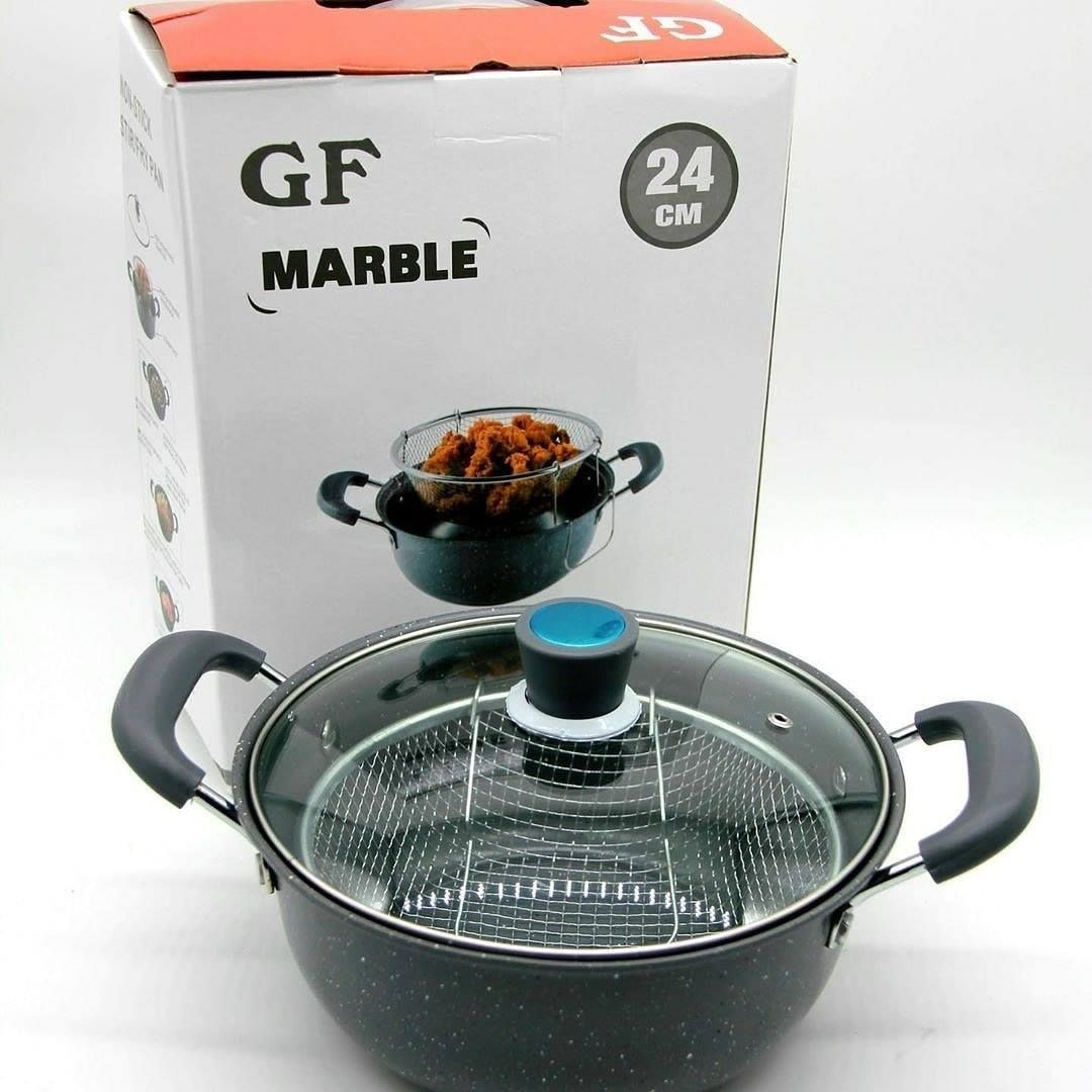 Cratita cu grtar de prajit 24 cm iron engross