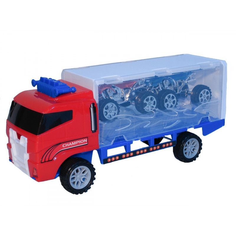 Camion de jucarie Engros, cu ATV, 1650-5, 26x9x12cm