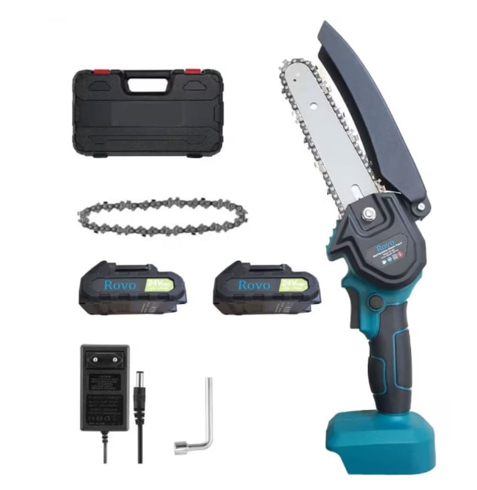 Fierastrau engross 6 inch, 2 acumulatori 36V , 2 lant, 1 lama , drujba, aparat taiat