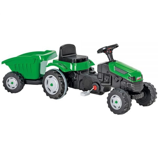 Jucarie Tractor cu pedale si remorca En-Gros  143x51x51 cm