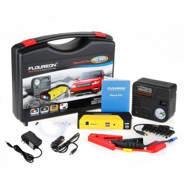 Kit pornire auto engross, robot pornire, 68800 mAh cu compresor, incarcator USB, lanterna LED