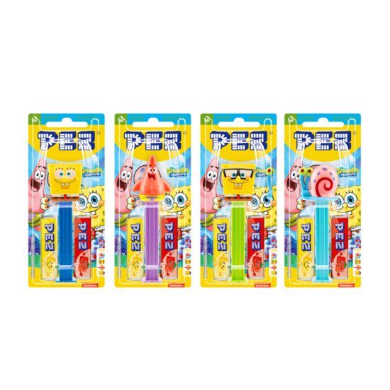 Drajeuri arome fructe, Pez Sponge Bob Blister + 2 rezerve, 17g Engros