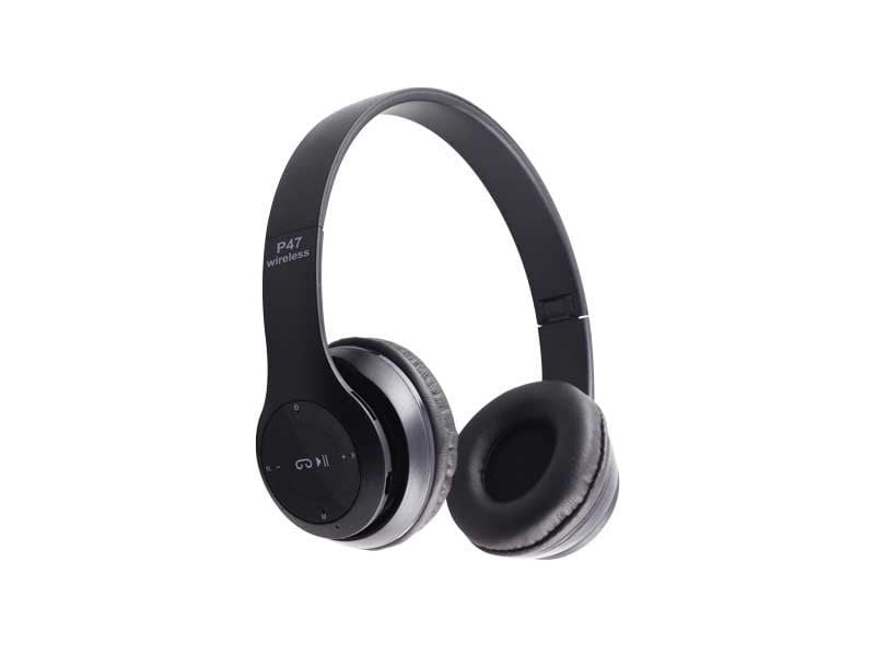 CASTI FARA FIR P 47 RADIO MP3 CARD MICROFON NEGRE
