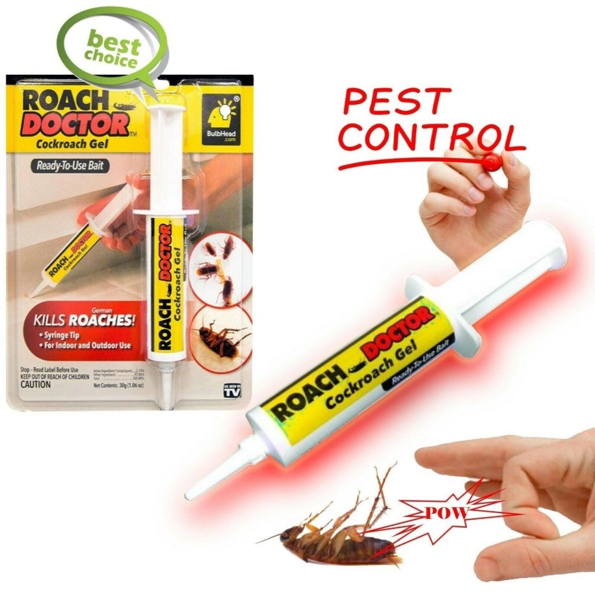 Insecticid tip gel engross pentru gandaci Doctor Roach, solutie impotriva gandacilor