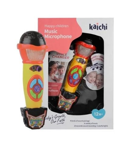 Microfon muzical pentru bebeluși cu lumină și sunet, înregistrează vocea 6511110053038 Engros