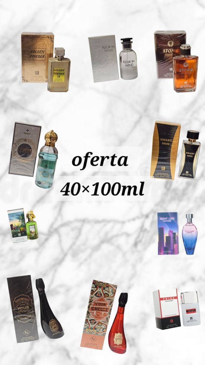 Ofertă Specială – LAMAR Parfumuri -  40 de sticle de parfum (10 modele diferite × 4 bucăți fiecare)  - Doar 500 RON