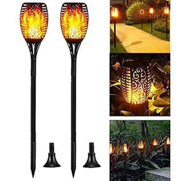 Lampa solara tip torta engross cu efect flacara