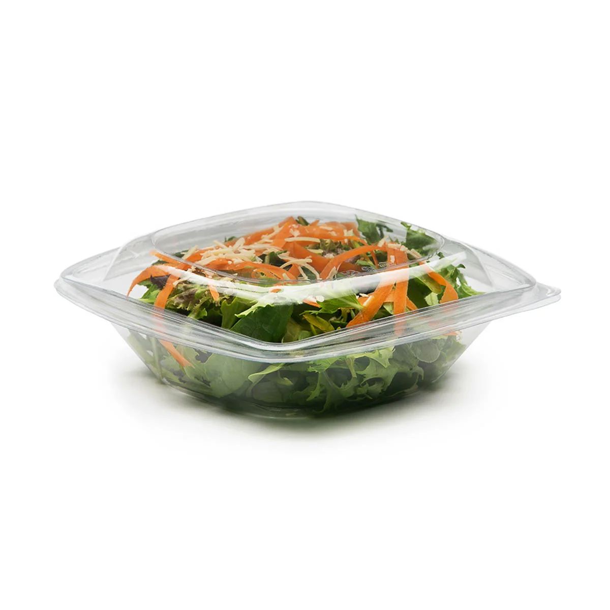 BOLURI SALATA TRANSPARENTE, PATRATE CU CAPAC 750cc(50 BUC/SET)