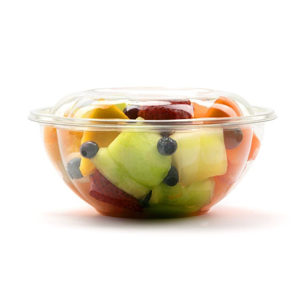 BOLURI SALATA ROTUNDE TRANSPARENT CU CAPAC 1000ML (100 BUC/SET)