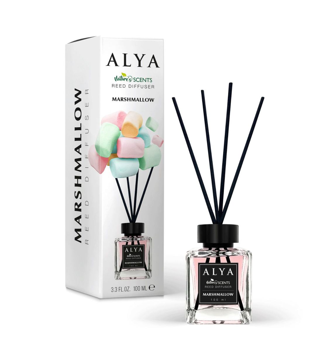 Engros Alya, Marshmallow, Odorizant de camera cu betisoare , 100ml