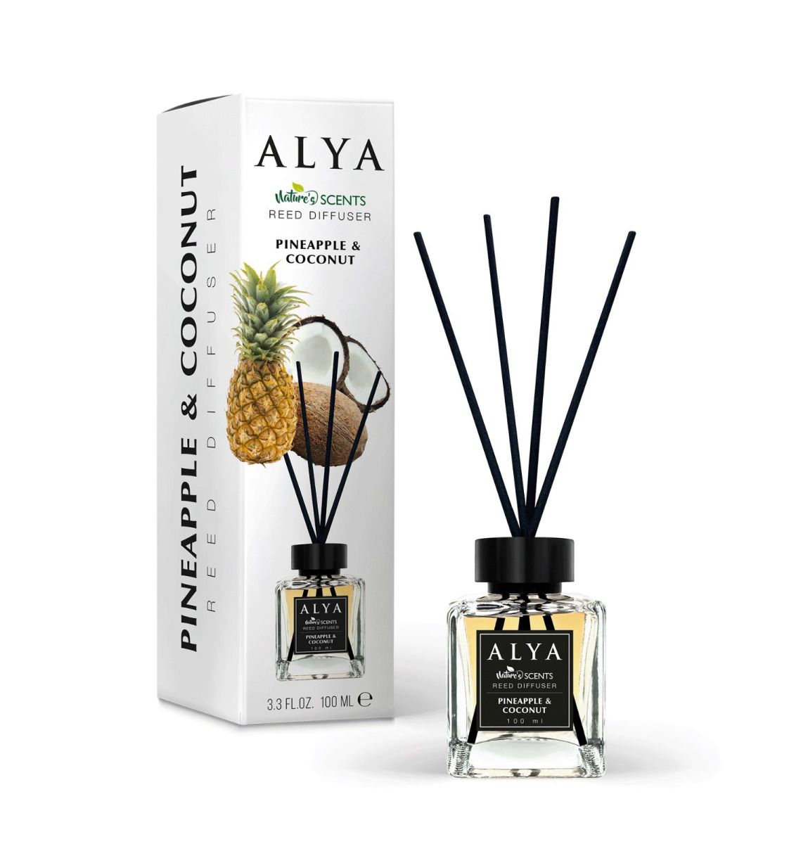 Engros Alya, Ananas si Nucă de Cocos, Odorizant de camera cu betisoare , 100ml