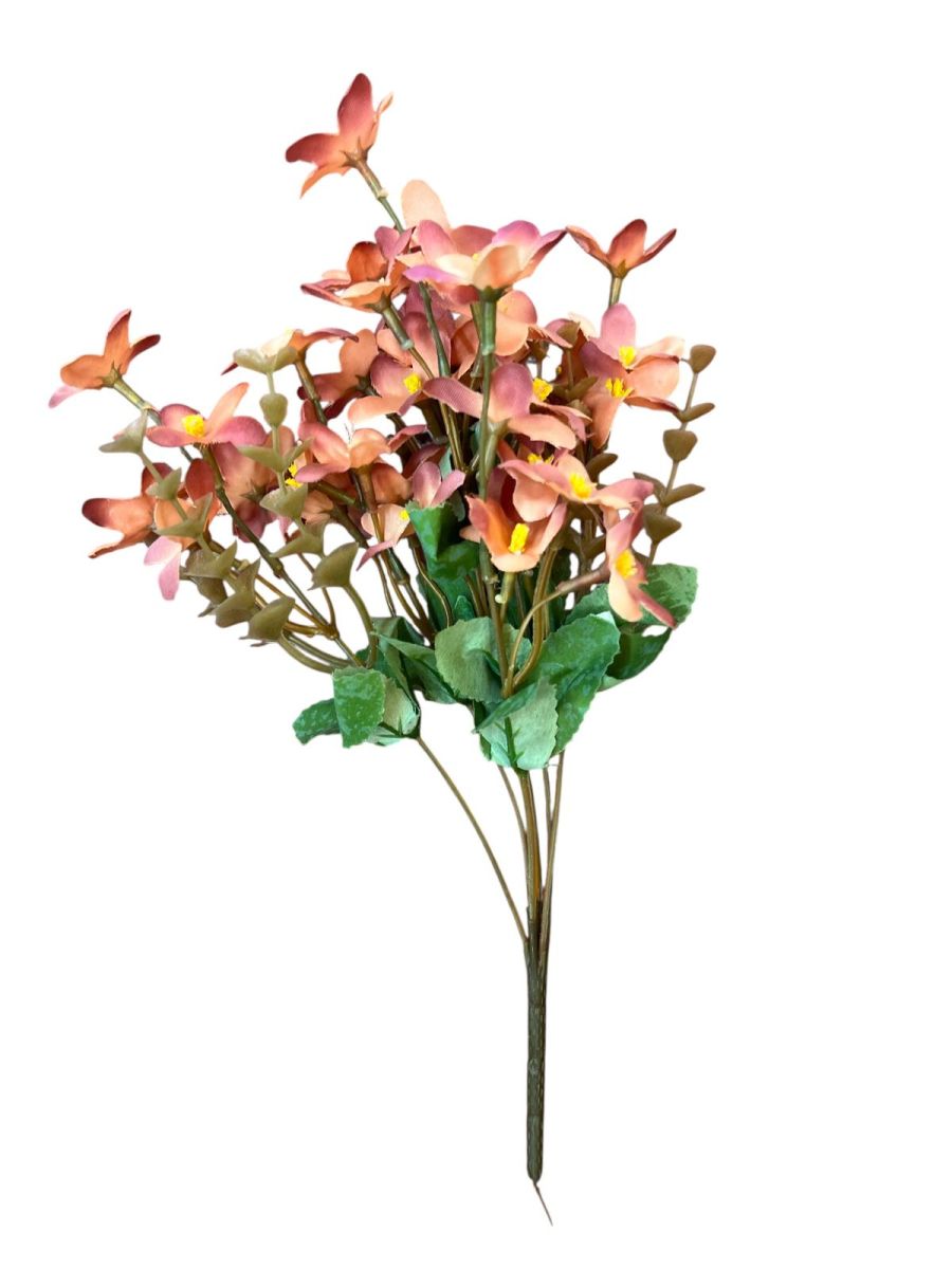 Buchet hortensie cu eucalipt artificial 5 fire, Flori artificiale En-Gros, 30 cm