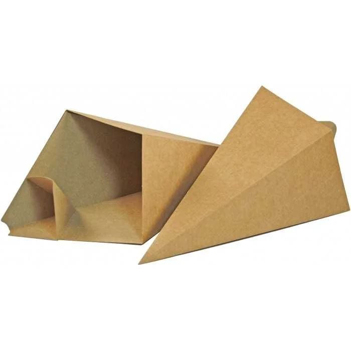 CORNETE DIN CARTON KRAFT NATUR CU SOSIERA 200 cc (100buc/set)