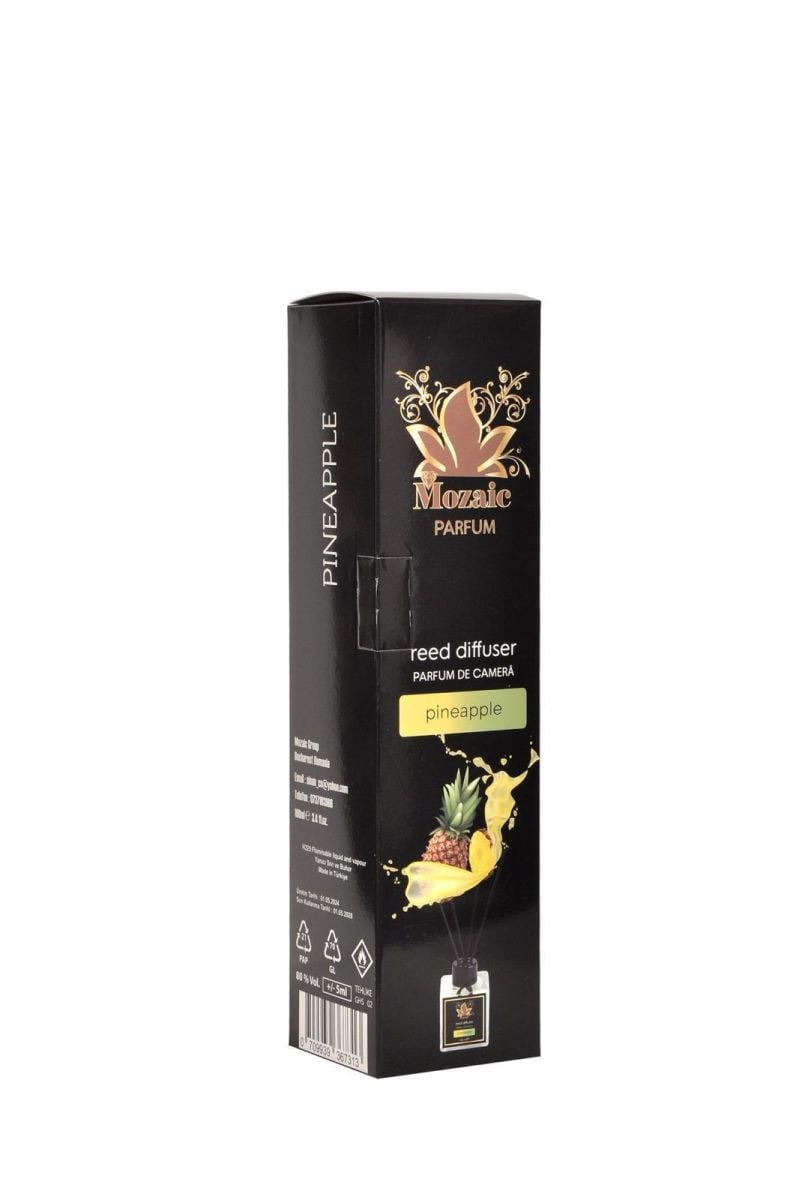 Odorizant de camera Engros, ANANAS, Mozaic, cu betisoare, 110 ml