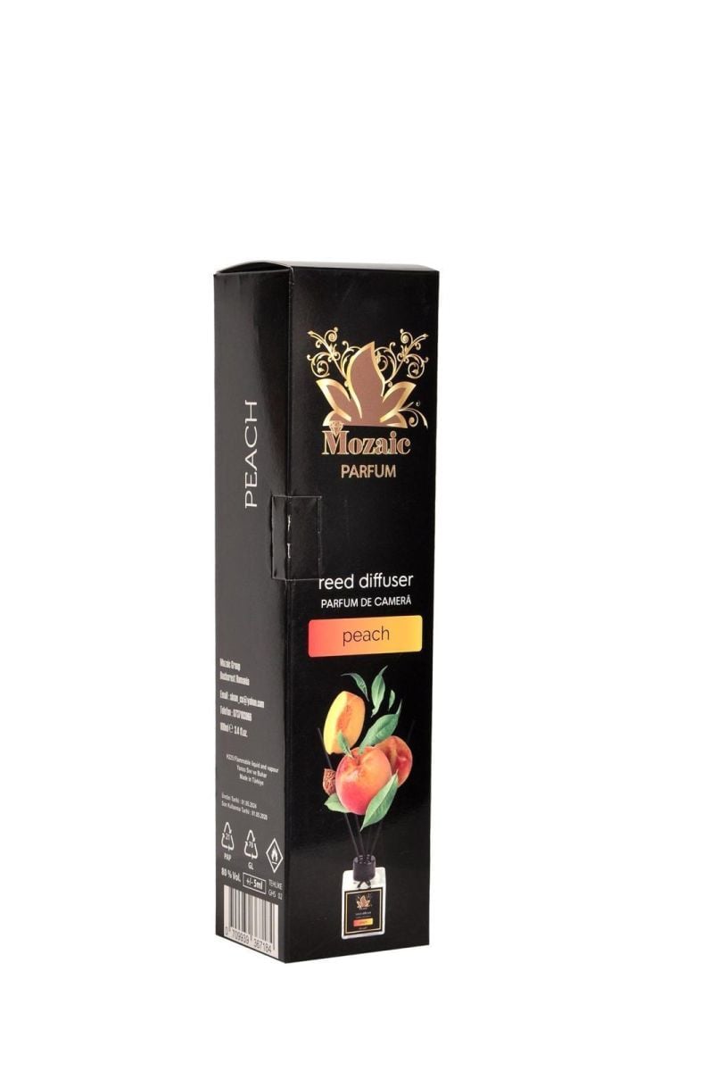 Odorizant de camera Engros,PIERSICA , Mozaic, cu betisoare, 110 ml
