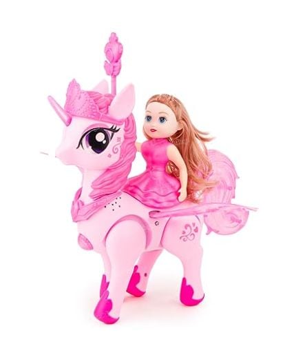 Papusa calare pe ponei, Princess, merge, cu lumini si sunete 6511110052451 Engros