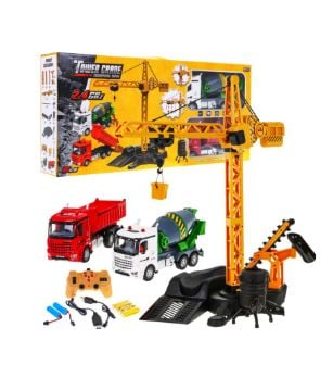 Set Șantier de construcții interactiv 3 în 1Macara Betonieră Dumper Telecomandă 6511110052468 Engros