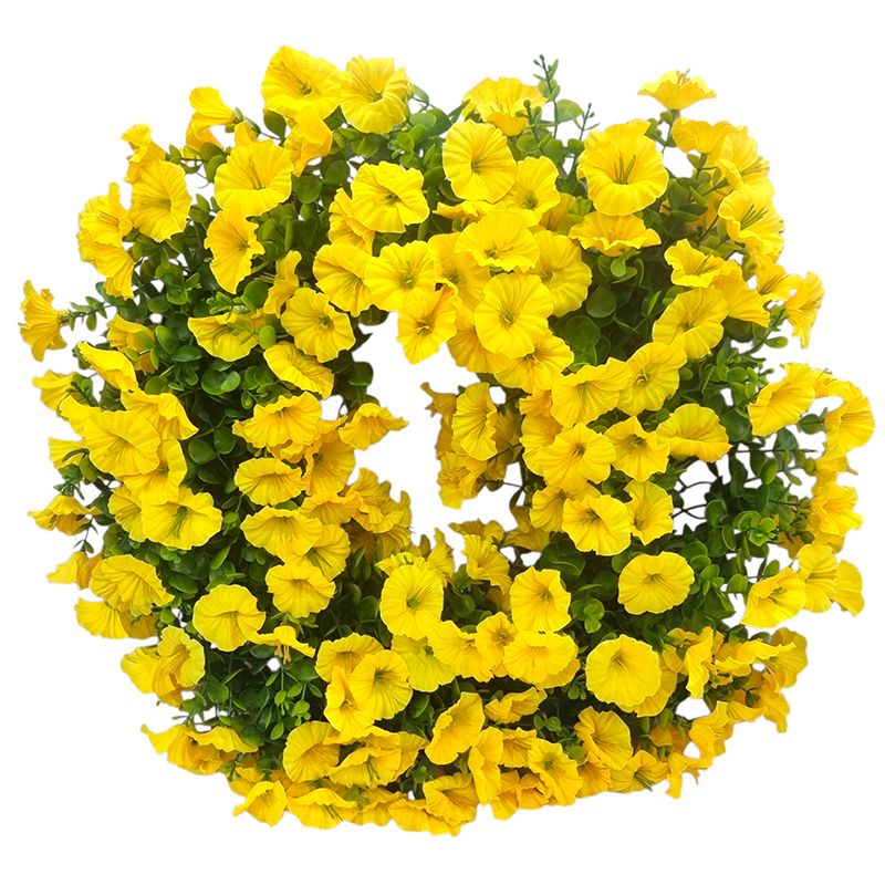 Coroana artificiala cu verdeata buxus si Petunie engros 50 cm