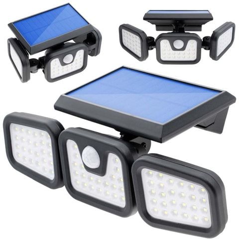 Proiector solar LED engross flexibil cu senzor, 15 W, 3,7 V, 2400 mAh, IP54, 4500 K, lampa solara pliabila