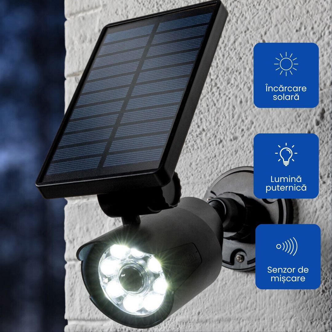Camera de supraveghere falsa Engros, luminat LED, panou solar