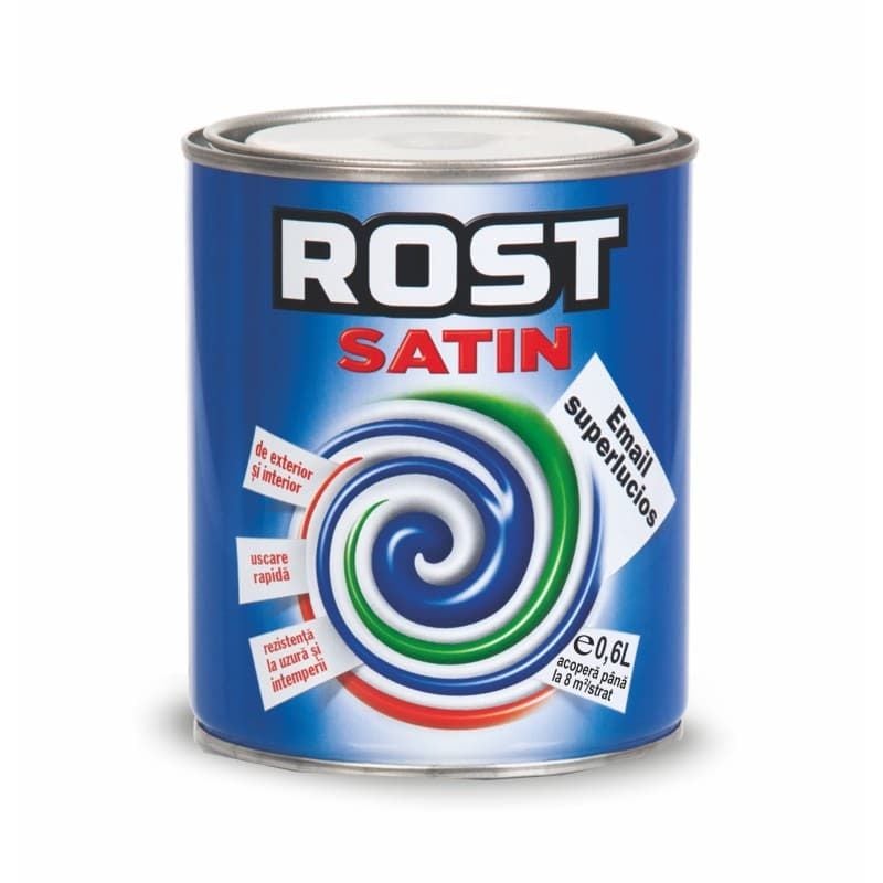 Vopsea alchidica pentru lemn/metal, Rost Satin, pentru interior/exterior, 0.6L, maro Z-TOOLS / EXT10052 Engros