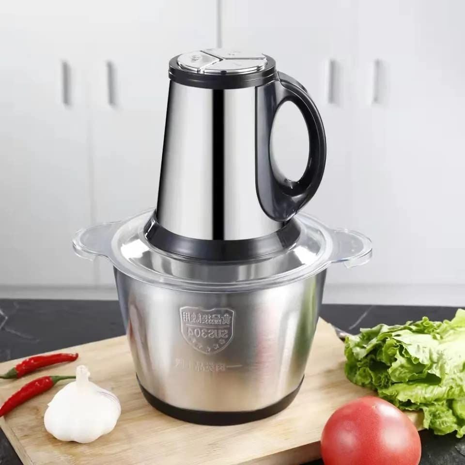Tocator electric carne si legume 2L, engross, 4 lame inox, 2 viteze, capacitate mare, bol inox