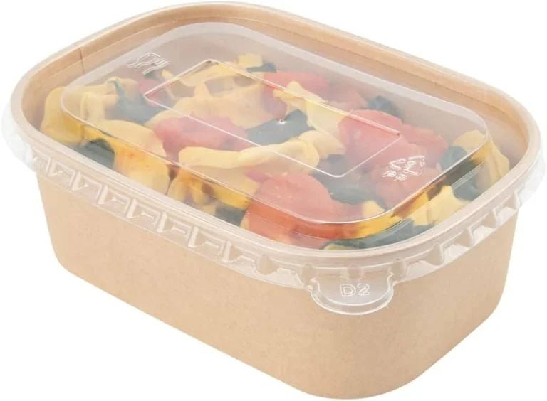 CASEROLE KRAFT NATUR OVALE- CAPAC PP TRANSPARENT(50 BUC/SET)