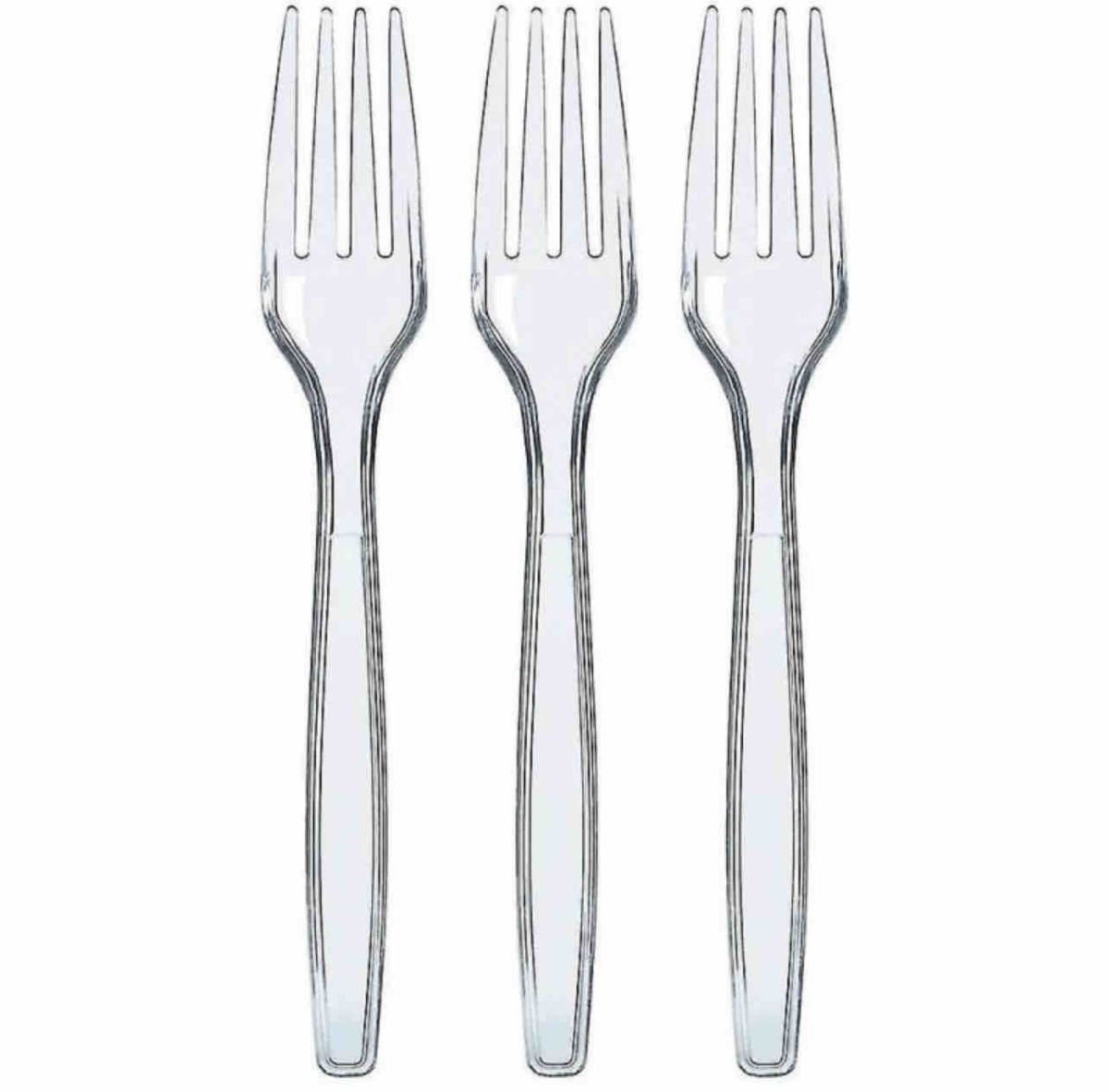 Furculițe plastic transparente 50 buc/set Engros