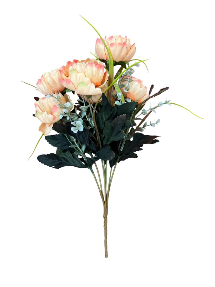 Buchet bujor artificial 7 fire, Flori artificiale En-Gros, 30 cm