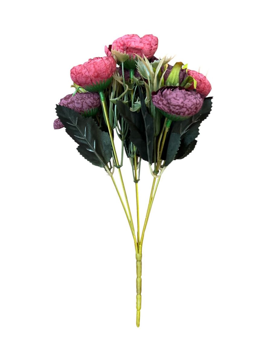 Buchet ranunculus artificial 6 fire, Flori artificiale En-Gros, 30 cm