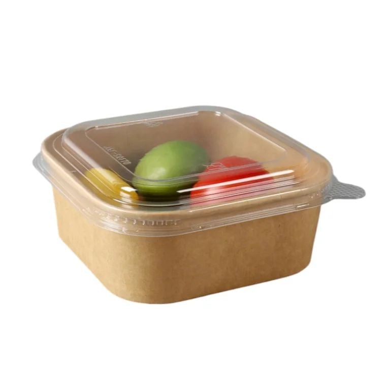 BOLURI SALATA KRAFT NATUR OVALE CU CAPAC 400cc(50 BUC/SET)