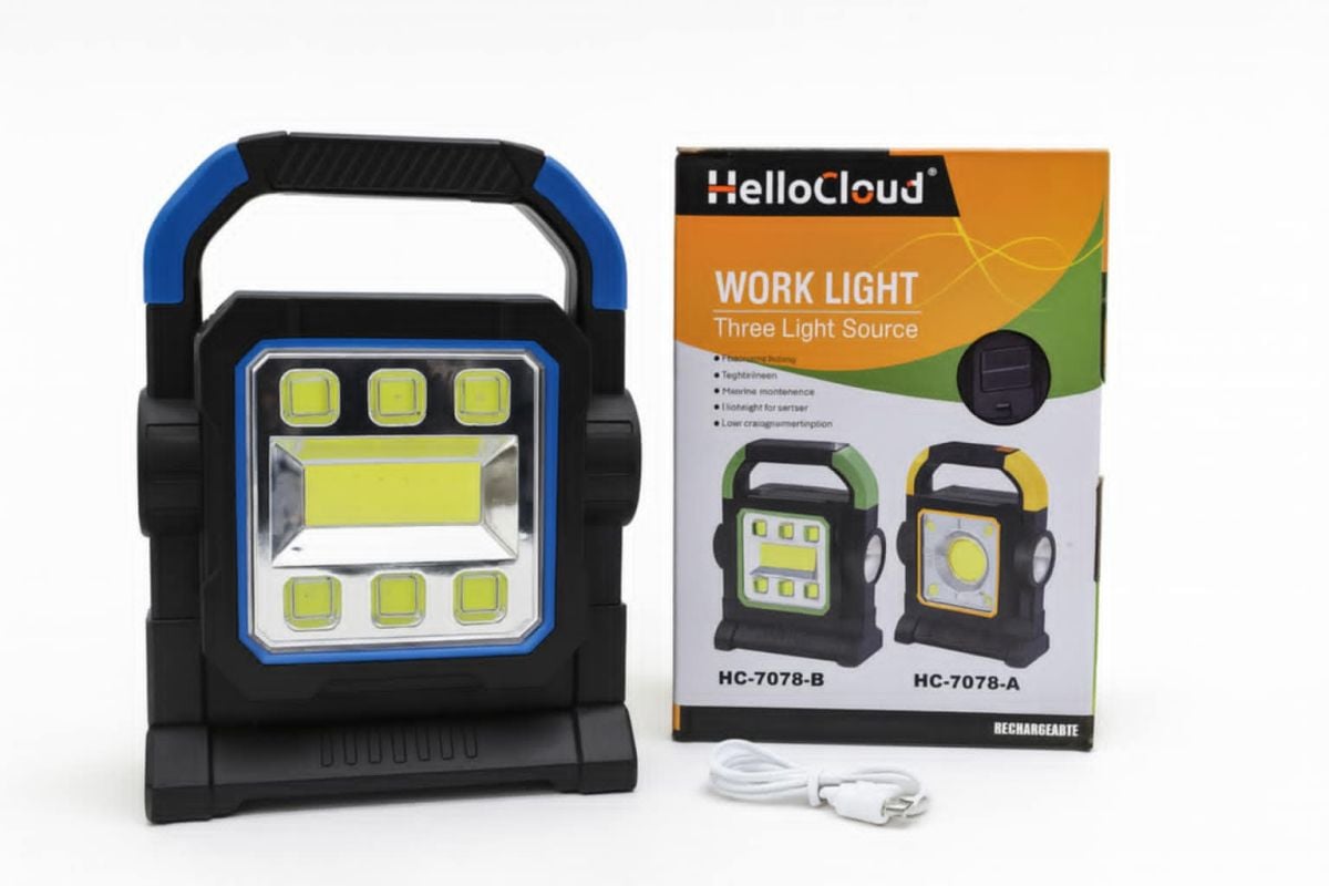 Lampă de lucru reîncărcabilă HelloCloud HC-7078 (A/B) – Three Light Source-Engros