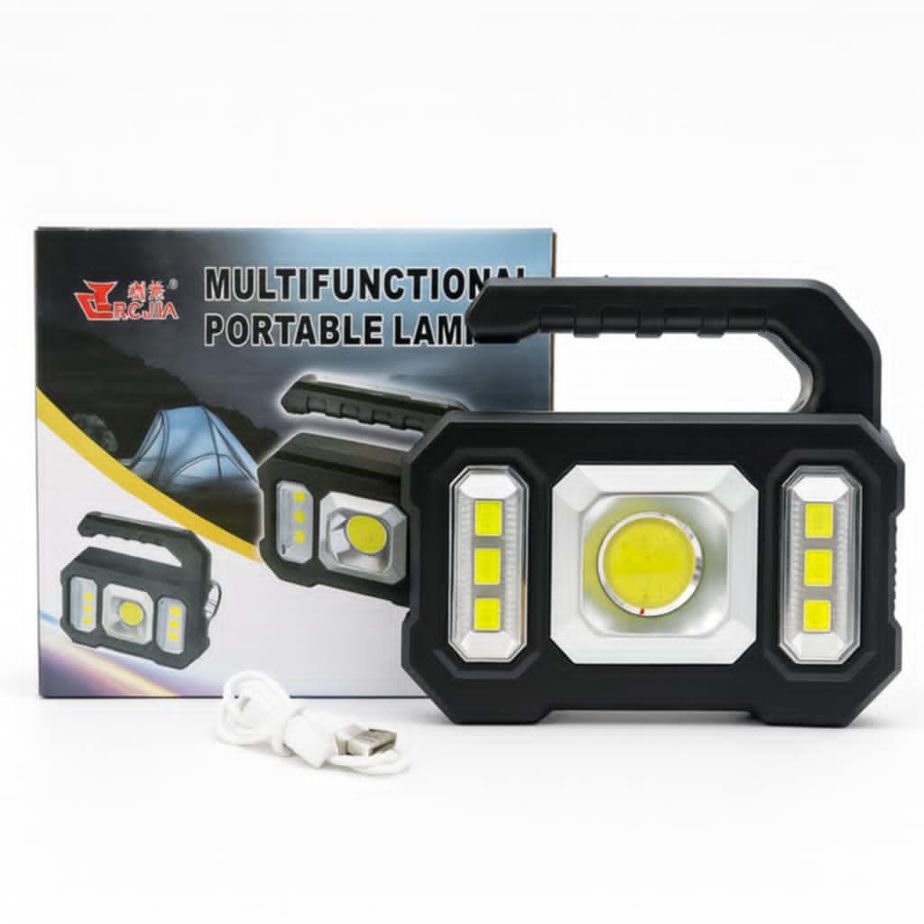 Lampă portabilă multifuncțională KEJIA KJ-208-Engros-Funcționează și cu bateria și cu energia solară.